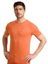 Men's Peach Regular Fit Round Neck T-Shirt Crisper