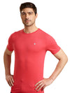 Men's Red Regular Fit Round Neck T-Shirt Crisper