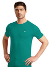 Men's Teal Regular Fit Round Neck T-Shirt Crisper