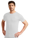 Men's White Regular Fit Round Neck T-Shirt Crisper