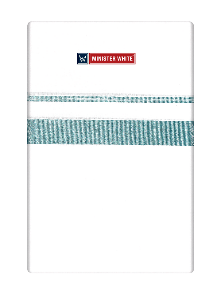 Mens Cotton White Single Layered Dhoti with Assorted Colour Jari Border Gems