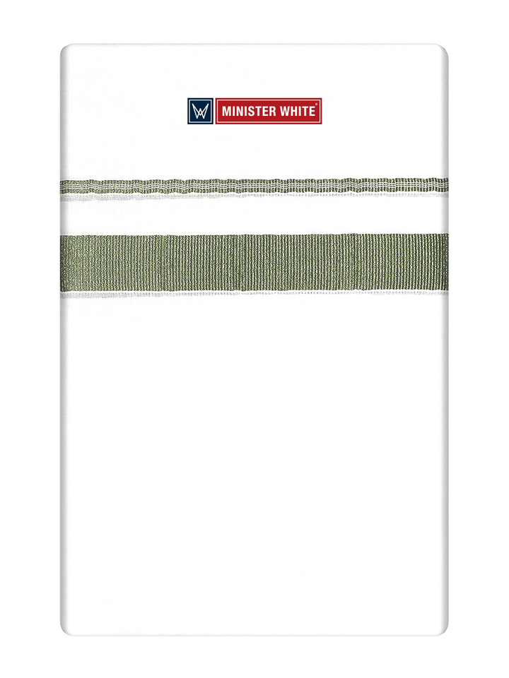 Mens Cotton White Single Layered Dhoti with Assorted Colour Jari Border Gems