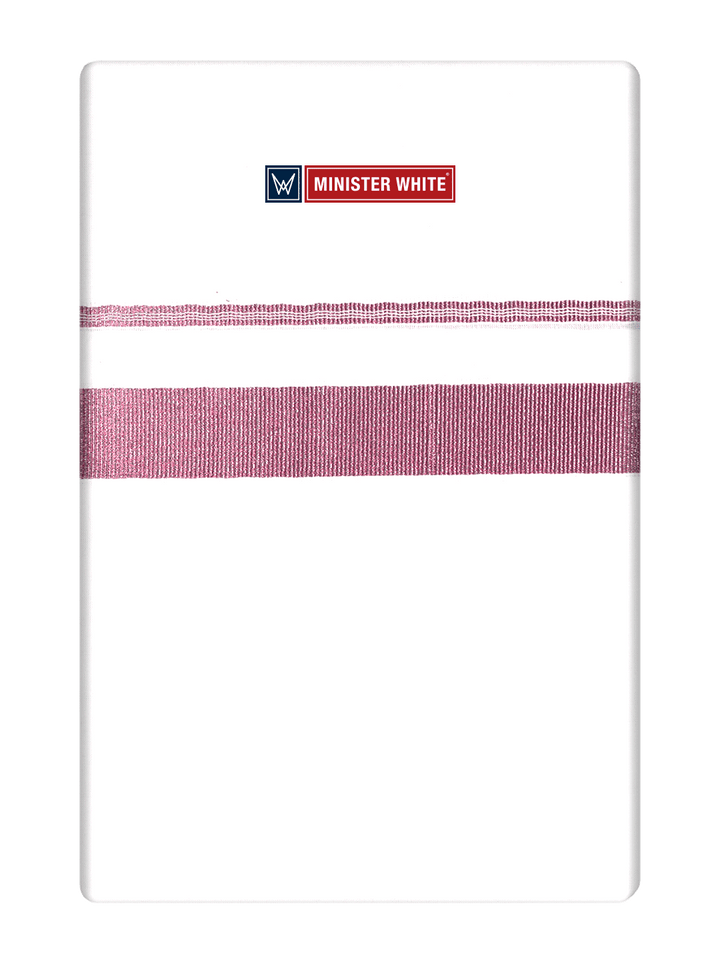 Mens Cotton White Single Layered Dhoti with Assorted Colour Jari Border Gems