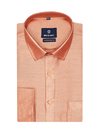 Mens Dupion Satin Regular Fit Light Rust Colour Shirt